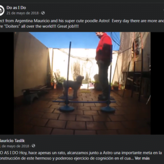 El binomio Mauricio y Astro entrenando Do As I Do